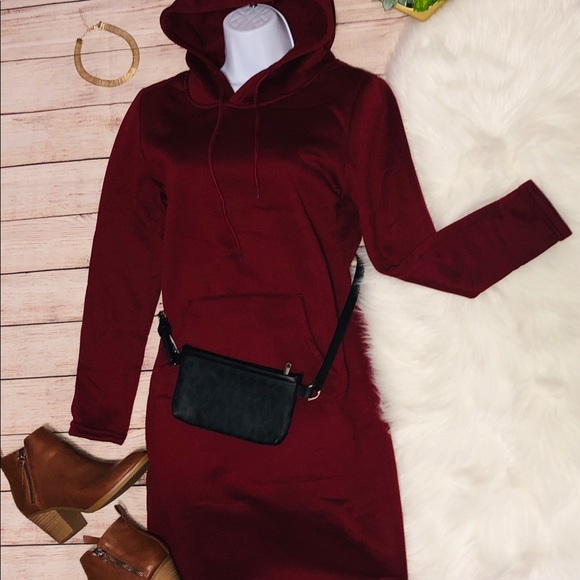 🏆HP🏆Final Restock🆕Hooded Sweatshirt Dress - Picture 4 of 8